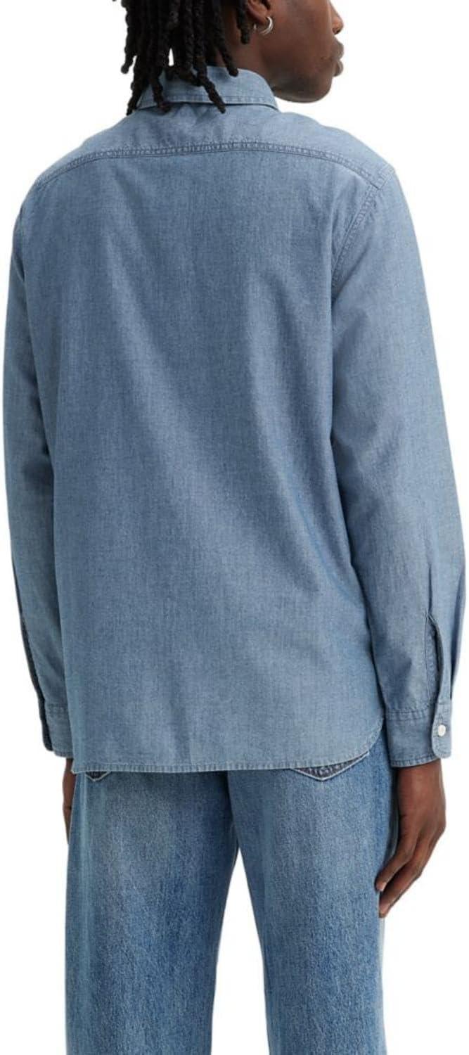 imageLevis Mens Classic Worker Long Sleeve ShirtBillie Light Chambray