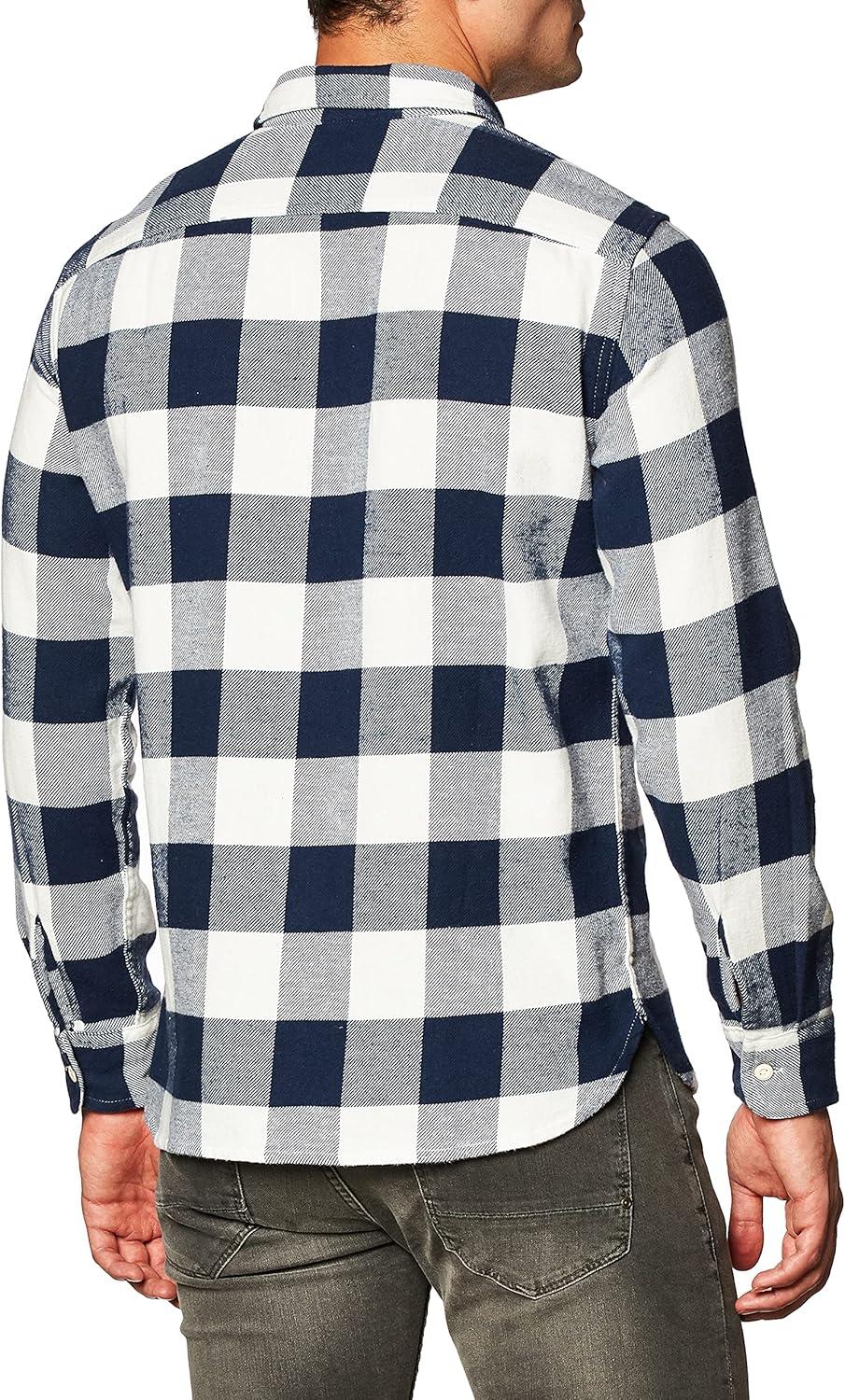 imageLevis Mens Classic Worker Long Sleeve ShirtDress Blues Plaid