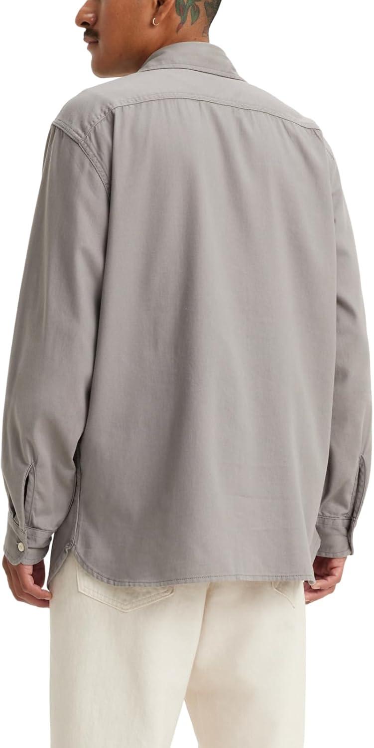 imageLevis Mens Classic Worker Long Sleeve ShirtFrost Gray