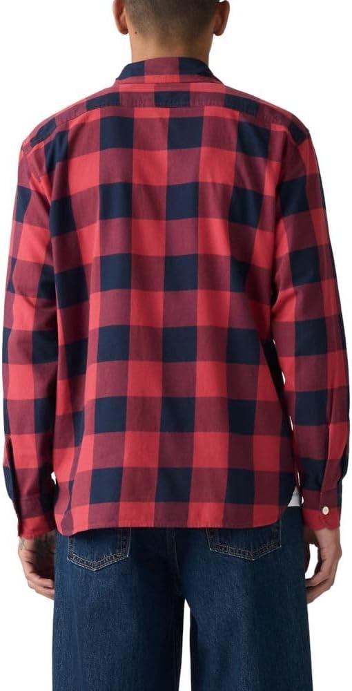 imageLevis Mens Classic Worker Long Sleeve ShirtNew Albany Plaid Jalapeno Twill