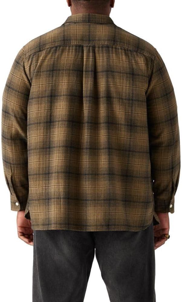 imageLevis Mens Classic Worker Long Sleeve ShirtNew Ametrine Plaid Ermine