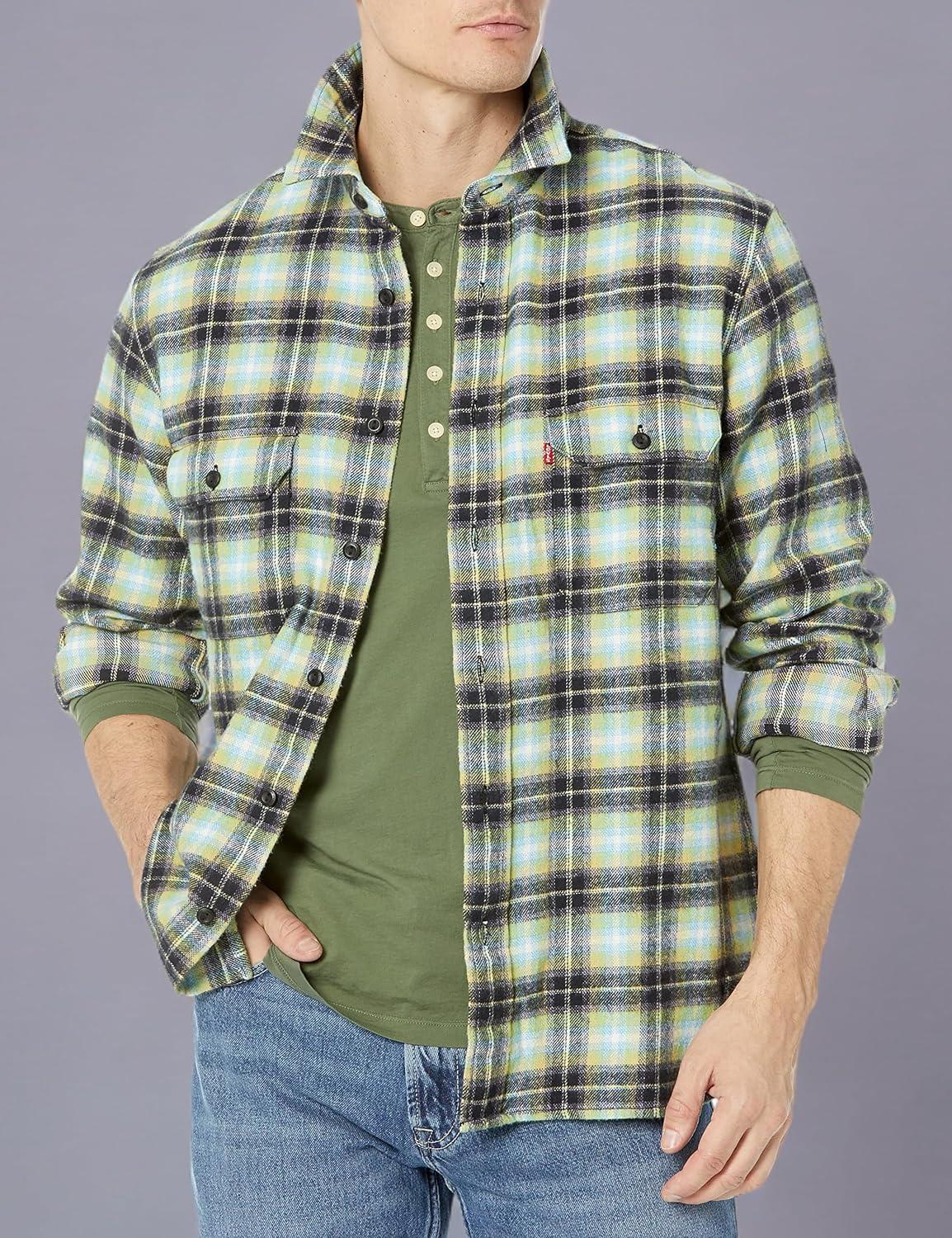 imageLevis Mens Classic Worker Long Sleeve ShirtWarm Olive