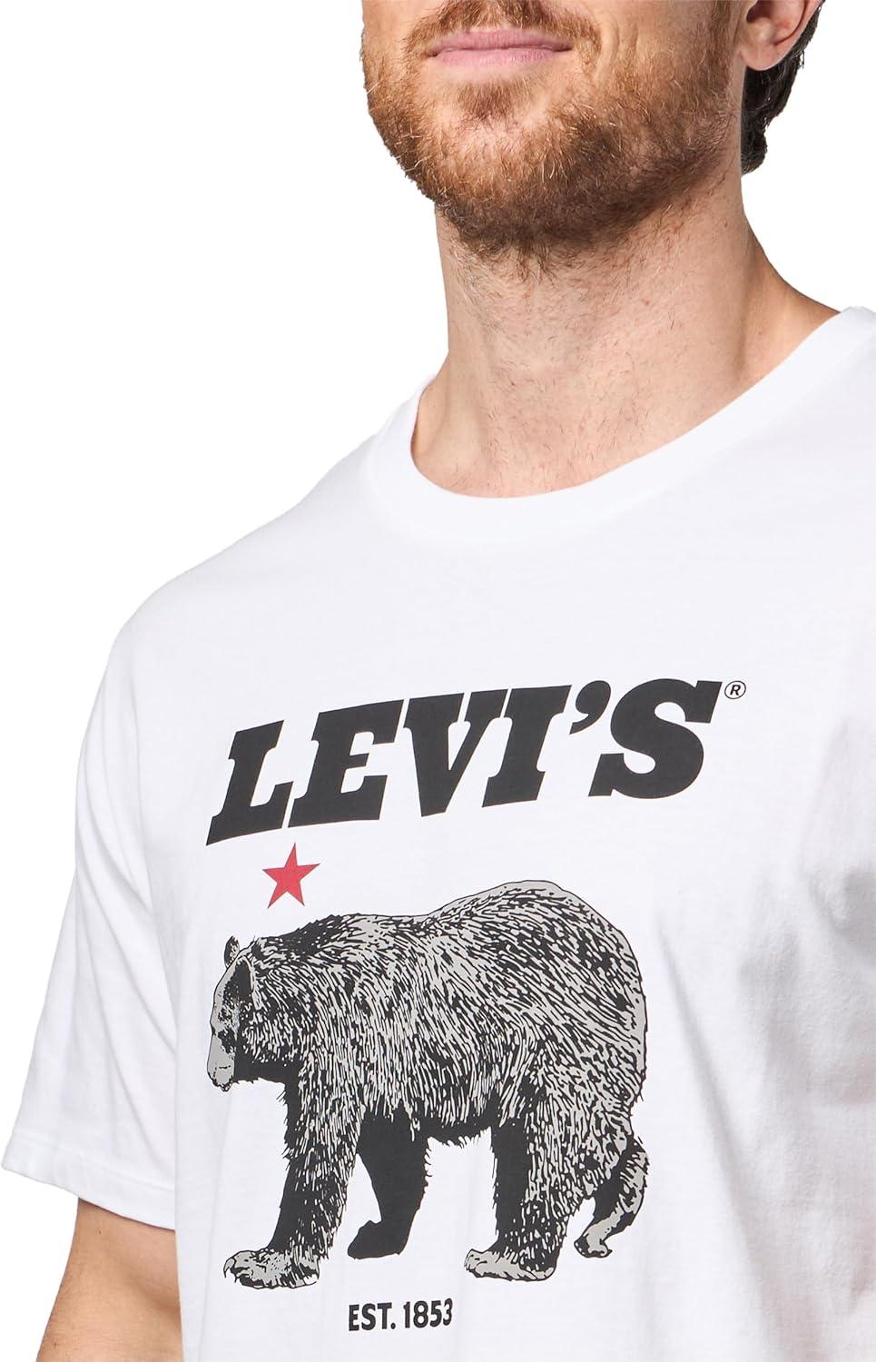 imageLevis Mens Graphic Tee Also Available in Big amp TallNew Bear White