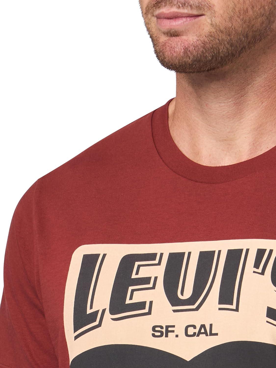 imageLevis Mens Graphic Tee Also Available in Big amp TallRiveted Russet Brown