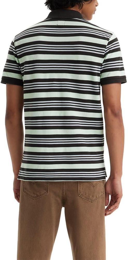 imageLevis Mens Housemark PoloCavern Stripe Dusty Aqua