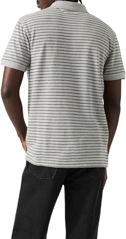 imageLevis Mens Housemark PoloNew Gus Stripe Midtone Grey Heather