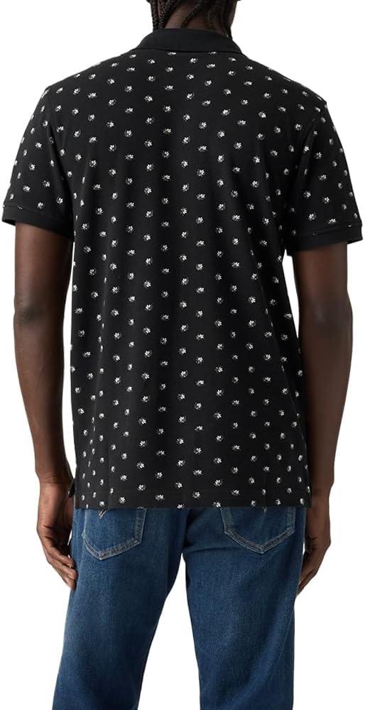imageLevis Mens Housemark PoloNew Maron Ditsy Jet Black