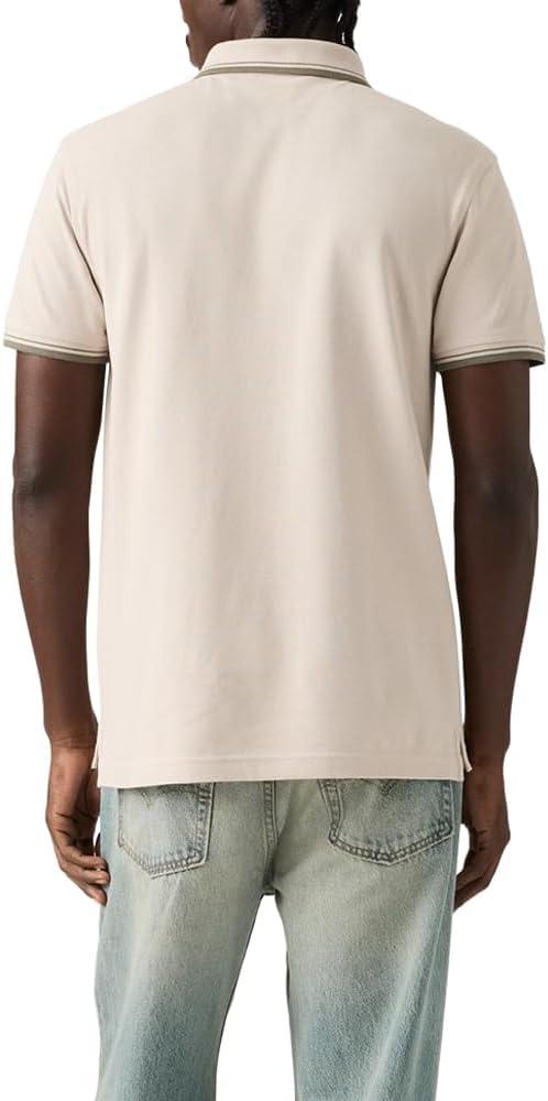 imageLevis Mens Housemark PoloNew Wood Tipping Stripe Pumice Stone