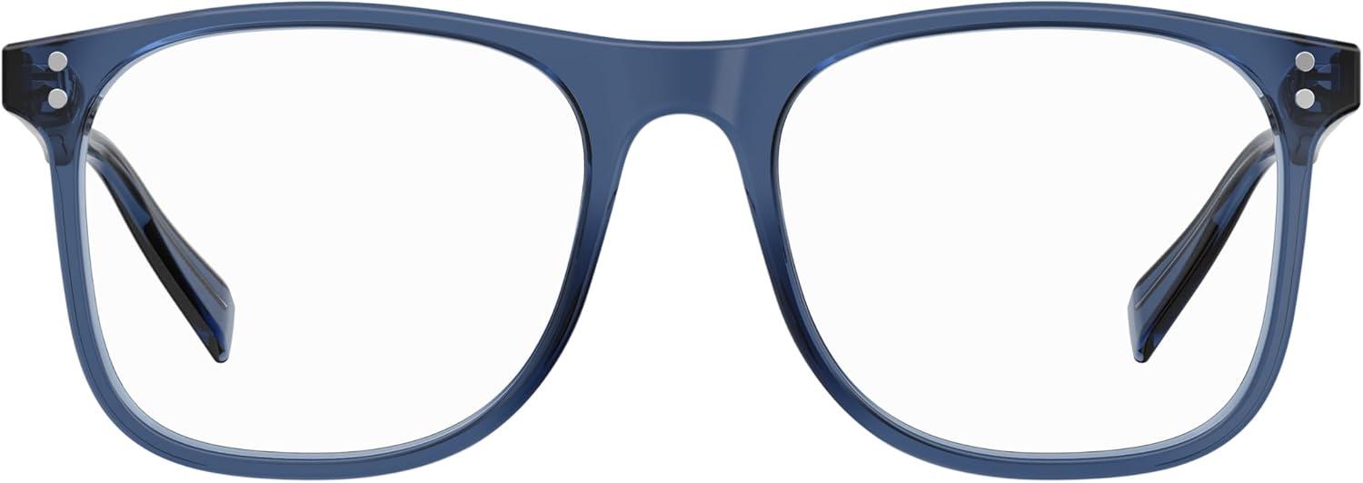 imageLevis Mens LV 5004 Square Prescription Eyeglass Frames BlueDemo Lens 52mm 18mm