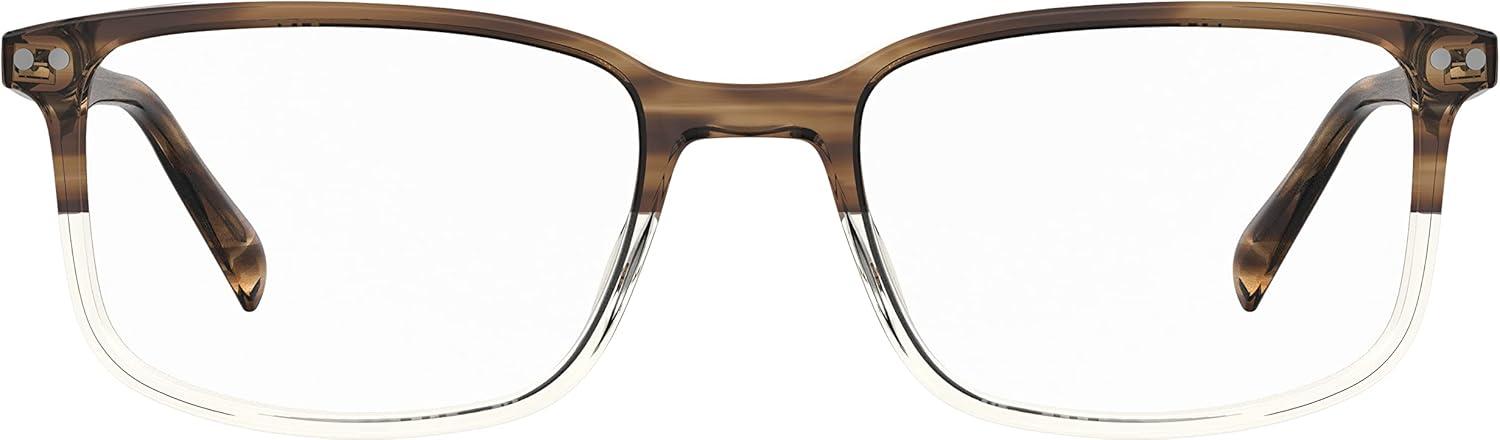 imageLevis Mens LV 5019 Rectangular Prescription Eyewear Frames Brown HornDemo Lens 54 mm 19mm