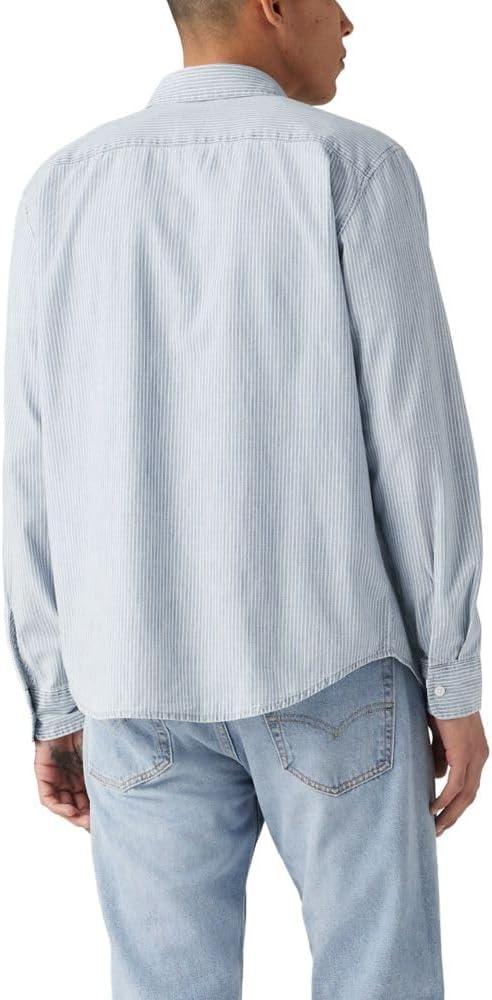 imageLevis Mens OverallNew Cinder Light Wash Striped Chambray
