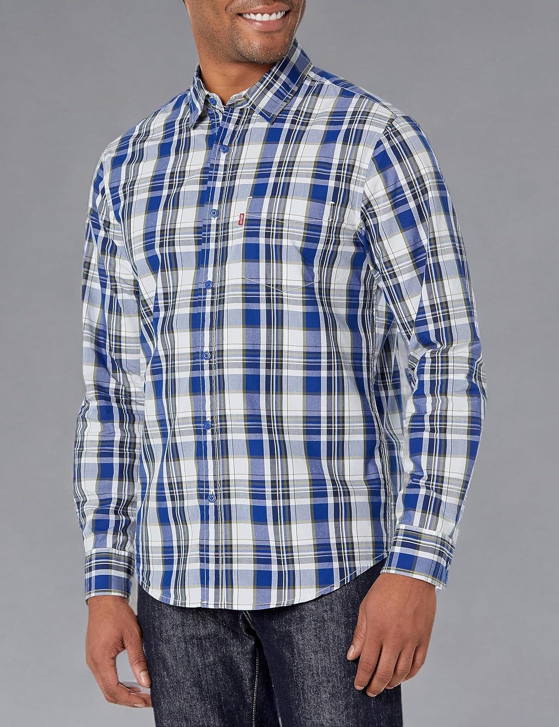imageLevis Mens OverallPeter Plaid Arctic Ice