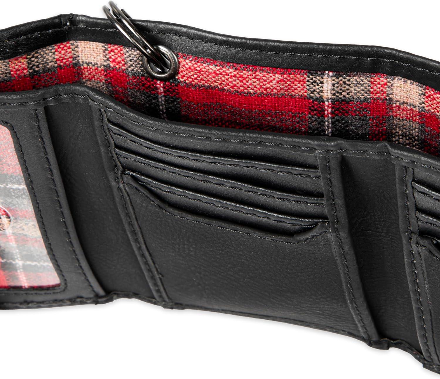 imageLevis Mens RFID Trifold WalletSleek and Slim Includes ID Window and Credit Card HolderBlack Chain