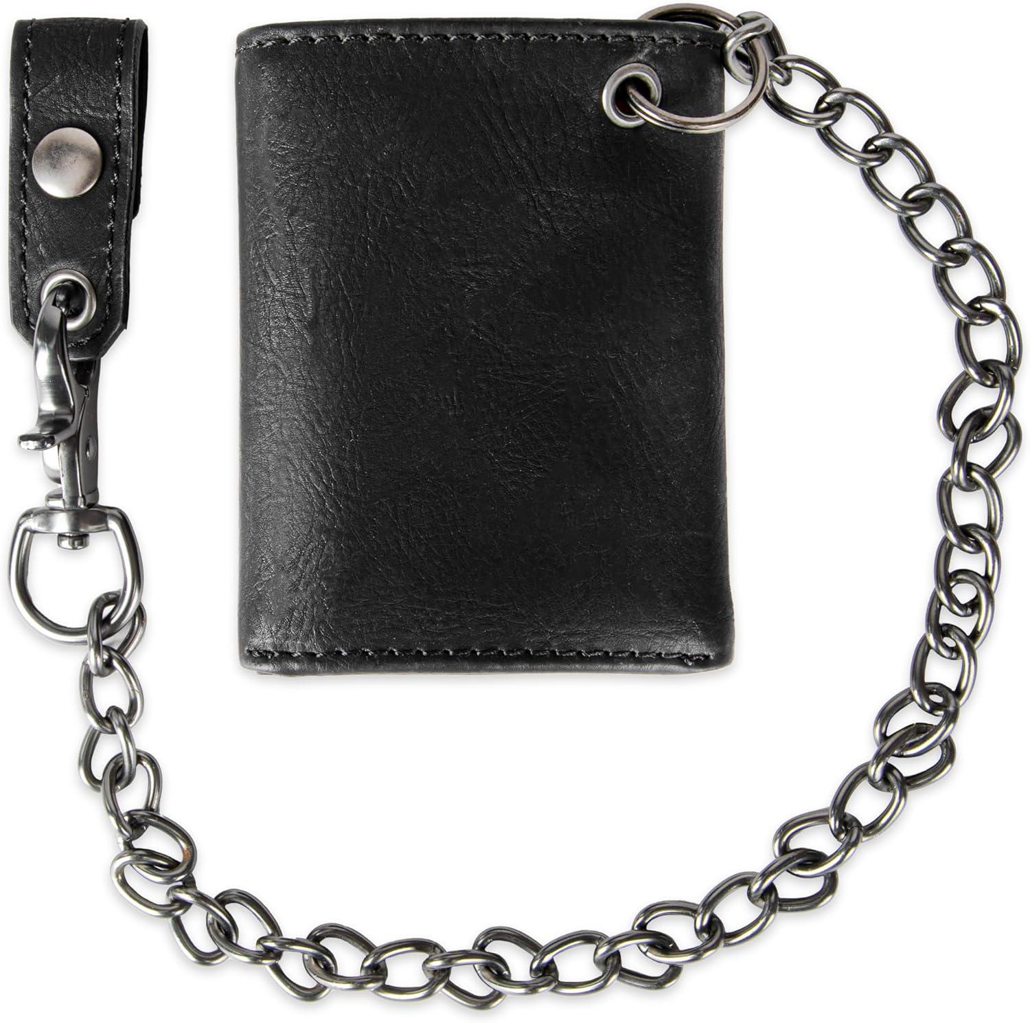 imageLevis Mens RFID Trifold WalletSleek and Slim Includes ID Window and Credit Card HolderBlack Chain