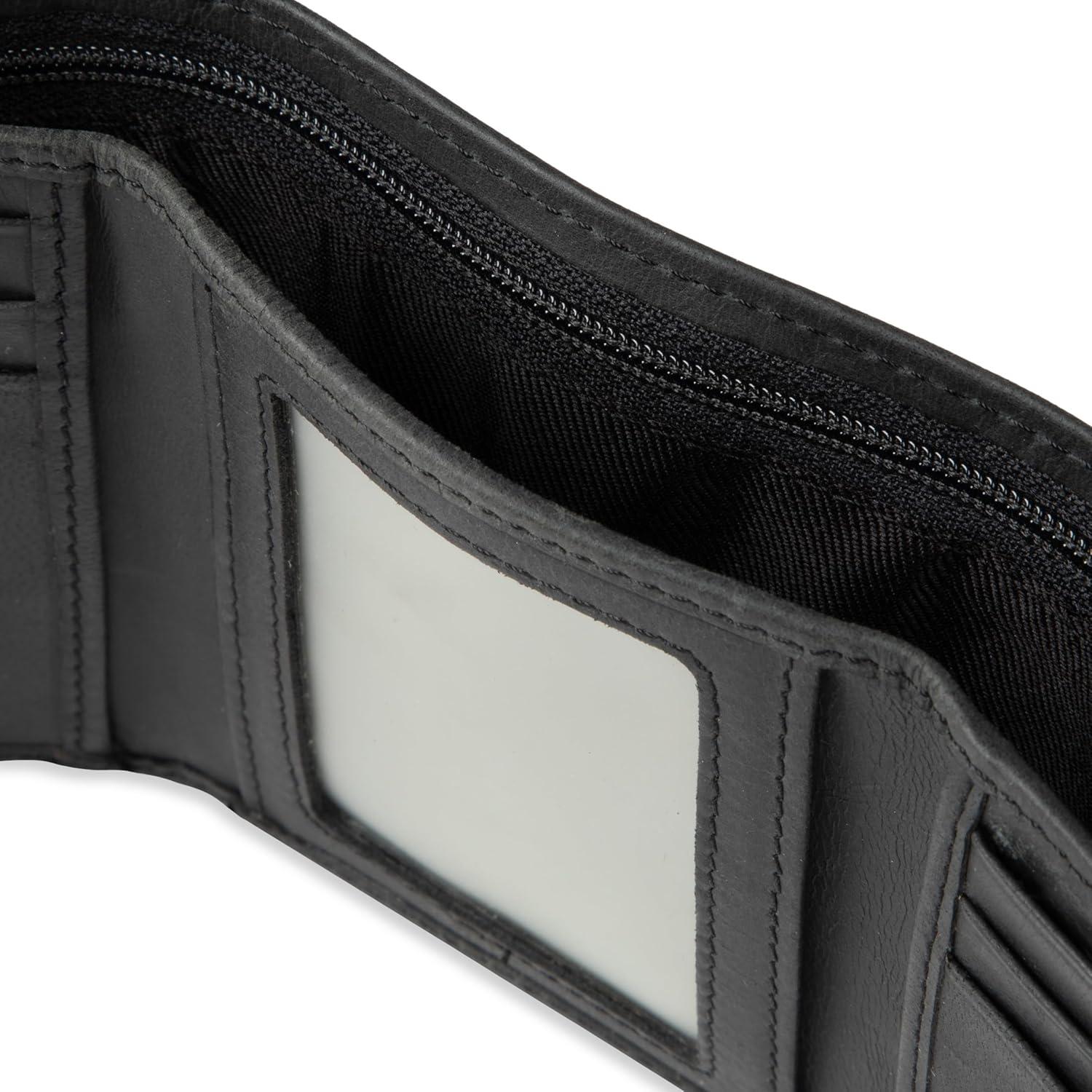 imageLevis Mens RFID Trifold WalletSleek and Slim Includes ID Window and Credit Card HolderBlack Slim