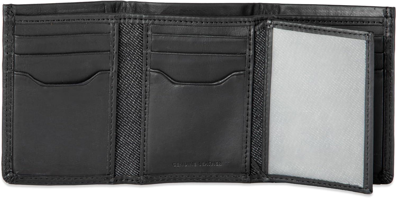 imageLevis Mens RFID Trifold WalletSleek and Slim Includes ID Window and Credit Card HolderBlack Xcap