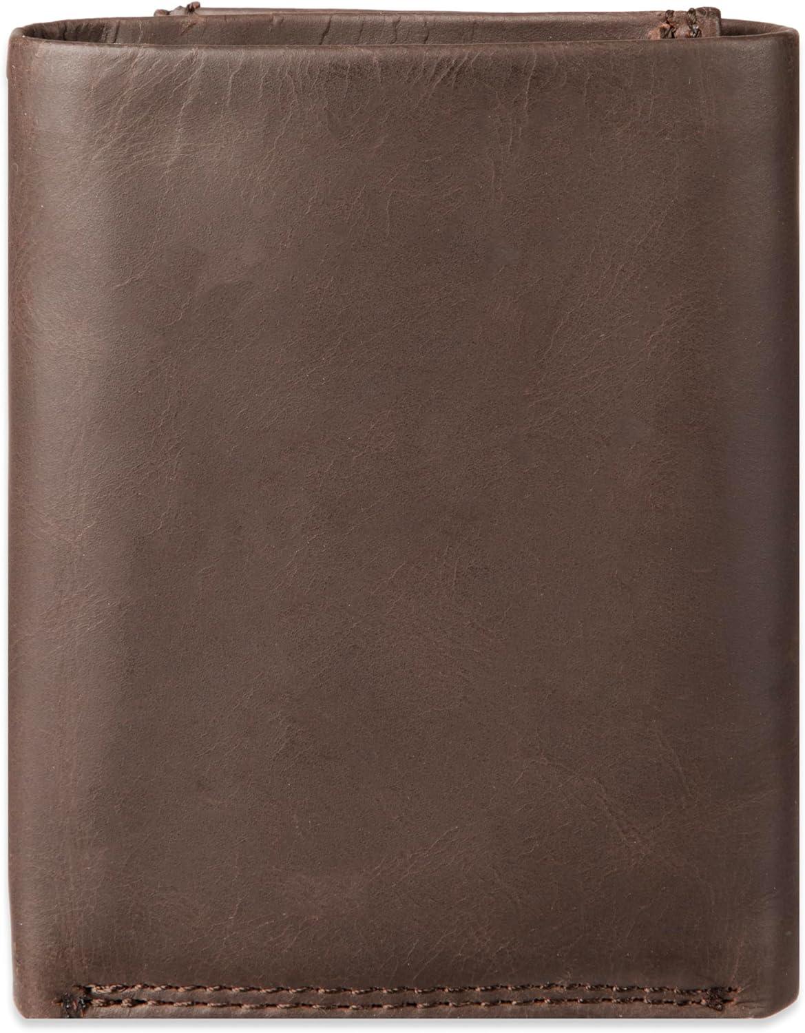 imageLevis Mens RFID Trifold WalletSleek and Slim Includes ID Window and Credit Card HolderBrown Xcap