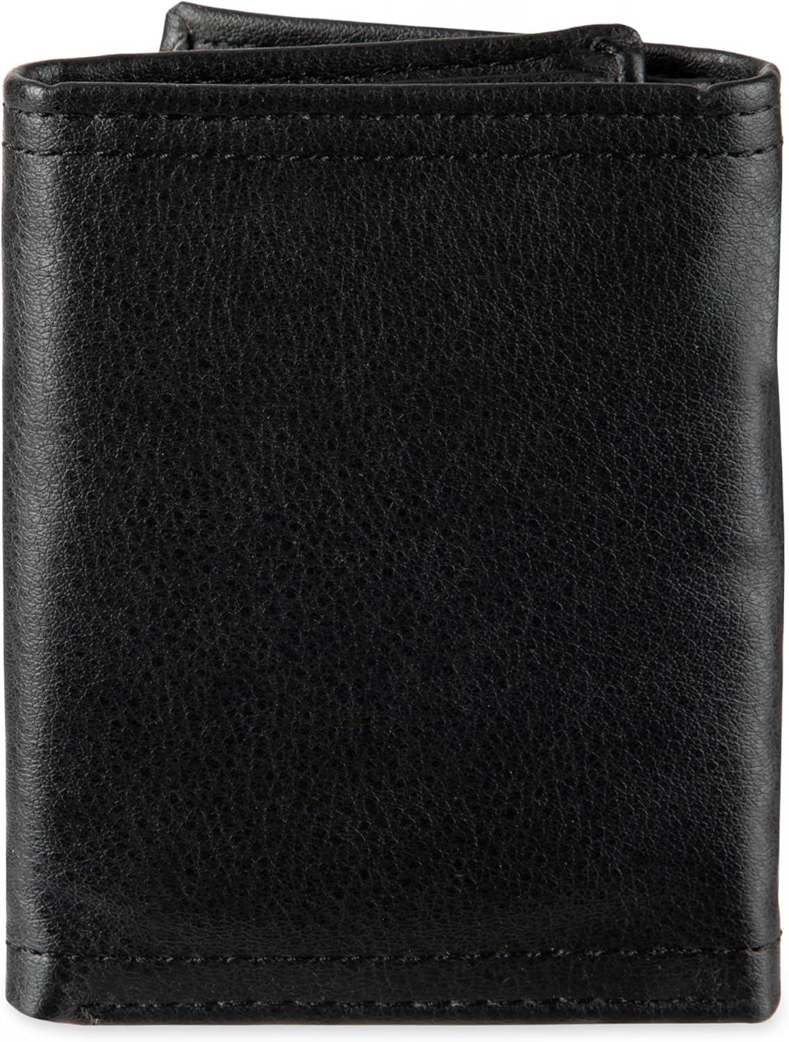 imageLevis Mens RFID Trifold WalletSleek and Slim Includes ID Window and Credit Card HolderNoir Black