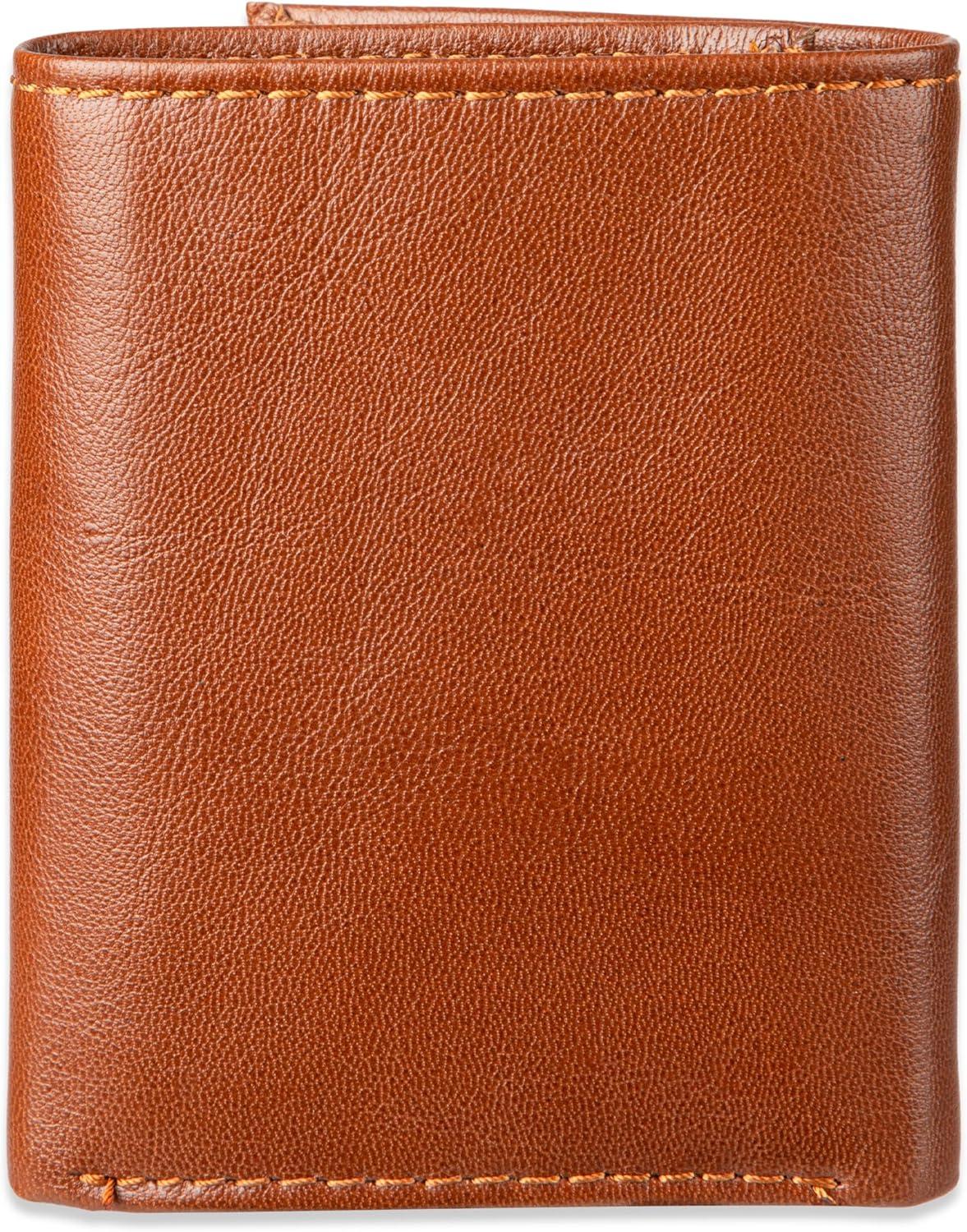 imageLevis Mens RFID Trifold WalletSleek and Slim Includes ID Window and Credit Card HolderTan Xcap