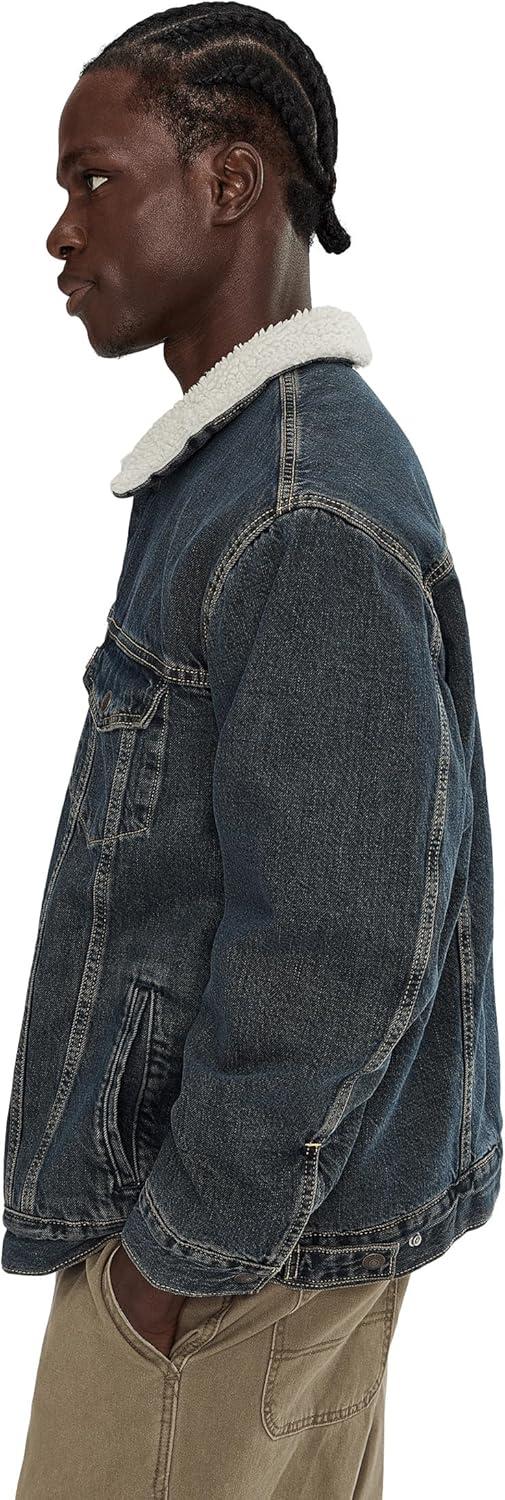 imageLevis Mens Relaxed Fit Sherpa TruckerNight Shadows