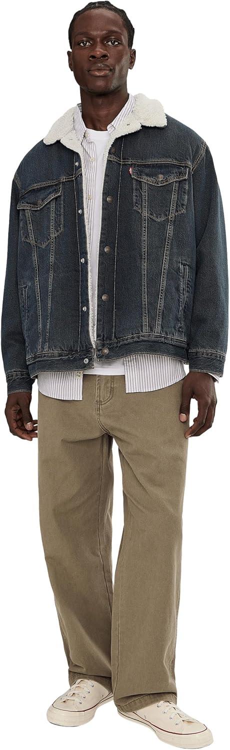 imageLevis Mens Relaxed Fit Sherpa TruckerNight Shadows