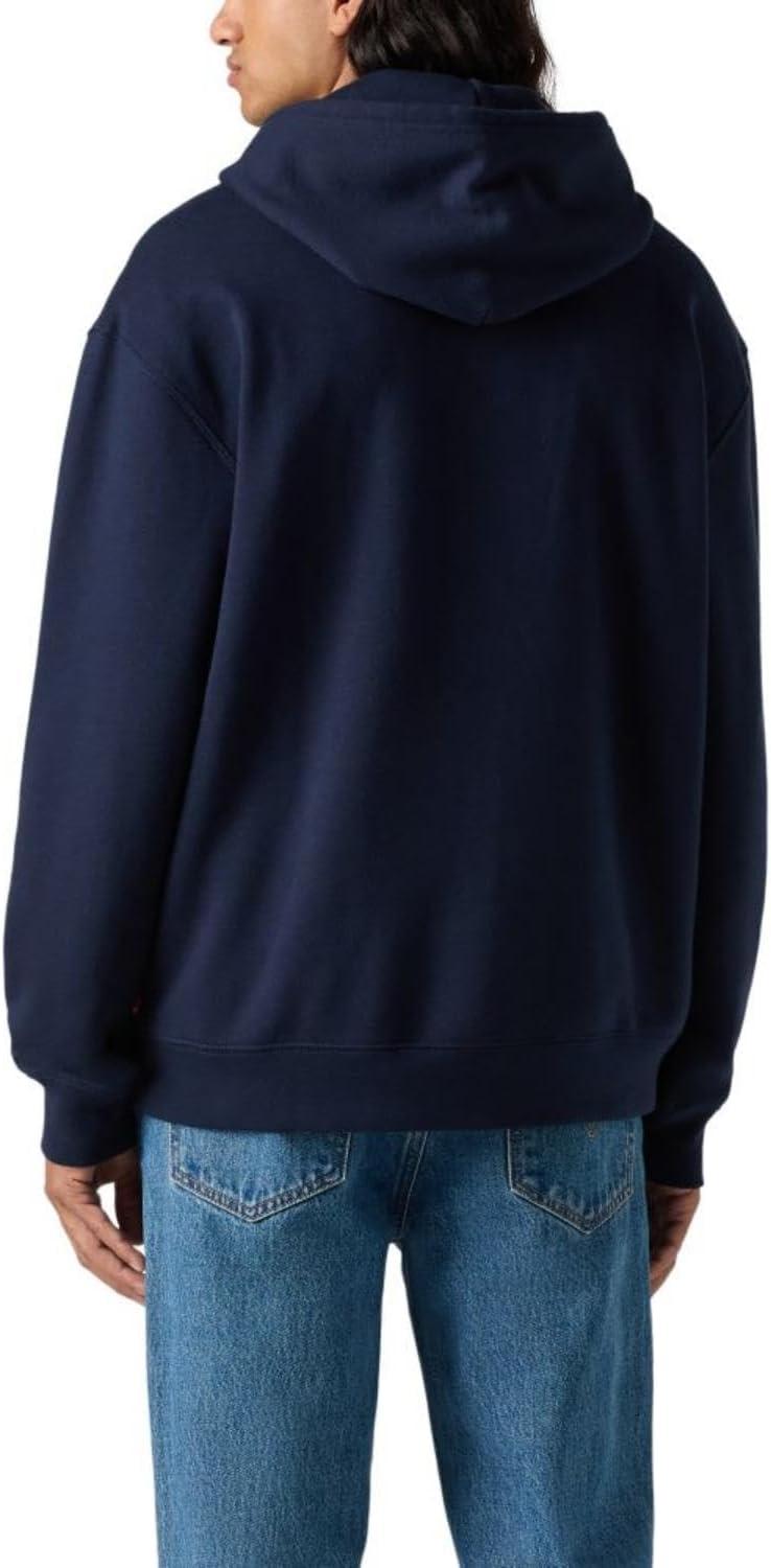 imageLevis Mens Relaxed Graphic Pull Over Also Available in Big amp TallNew Relaxed Graphic Hoodie Navy Blazer