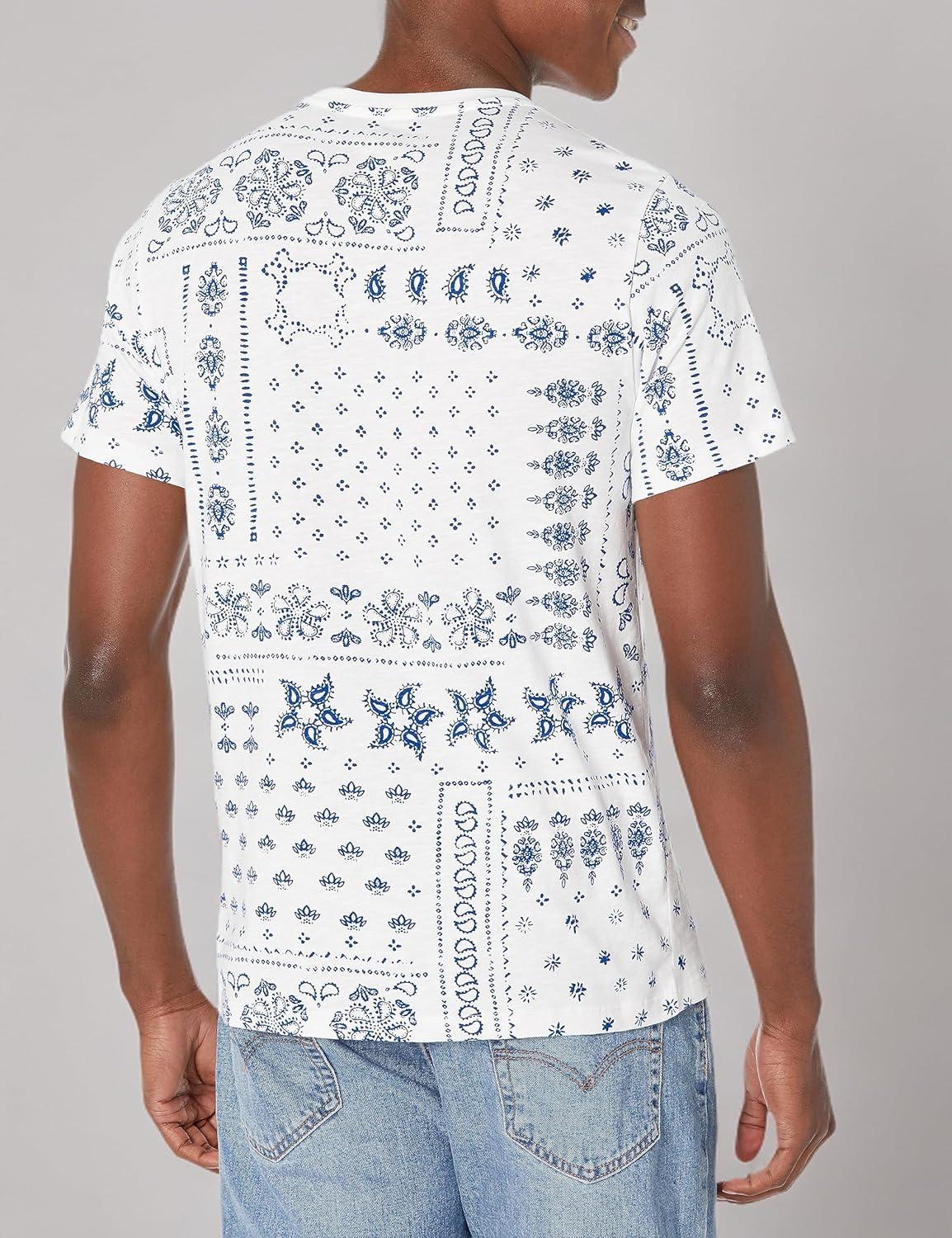 imageLevis Mens Short Sleeve Classic Pocket Tee Available in BigBandana Remix Bright White