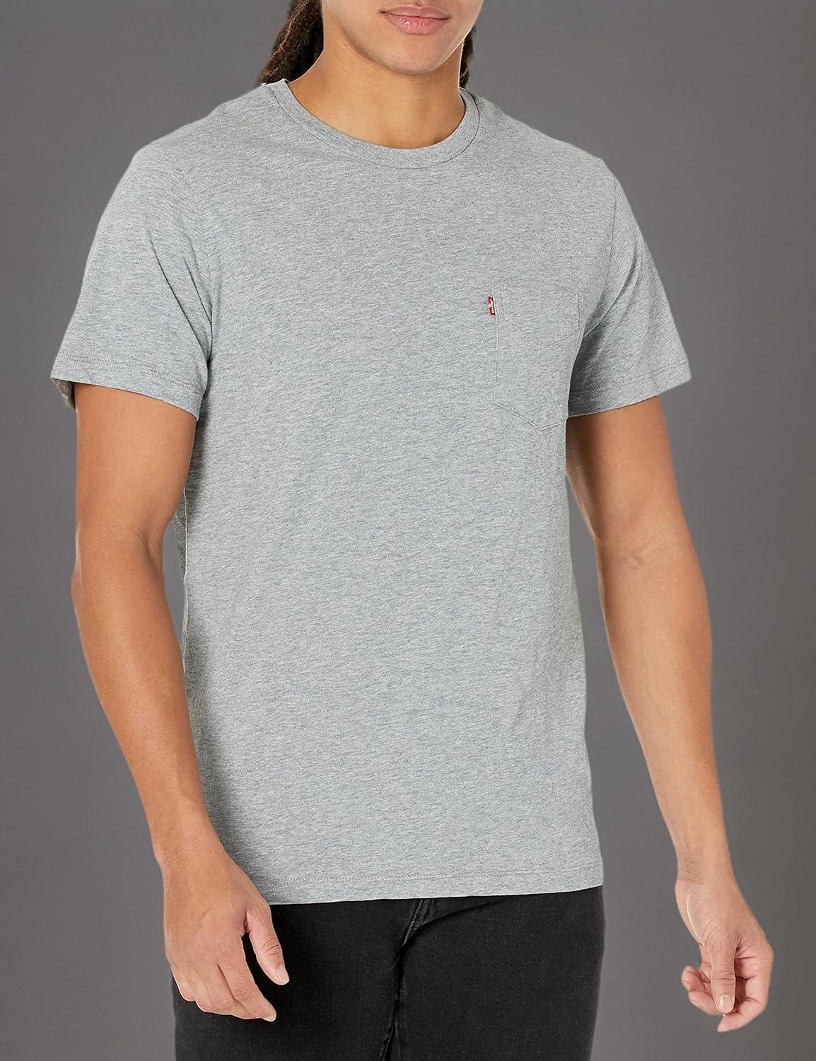 imageLevis Mens Short Sleeve Classic Pocket Tee Available in BigChisel Grey Heather