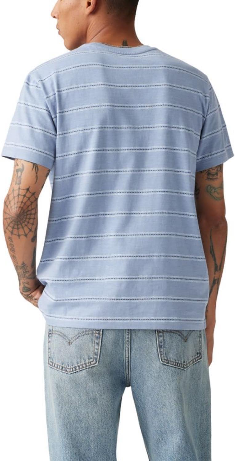 imageLevis Mens Short Sleeve Classic Pocket Tee Available in BigDino Stripe Cliff Jersey