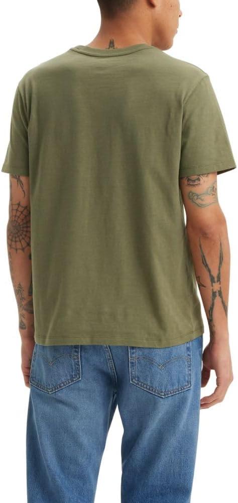 imageLevis Mens Short Sleeve Classic Pocket Tee Available in BigMoss Olive Jersey
