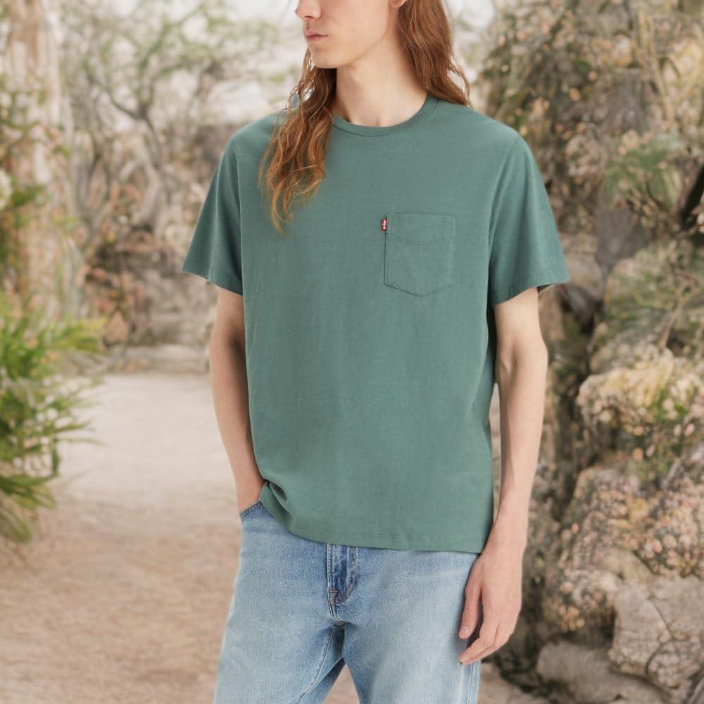 imageLevis Mens Short Sleeve Classic Pocket Tee Available in BigNew Dark Forest