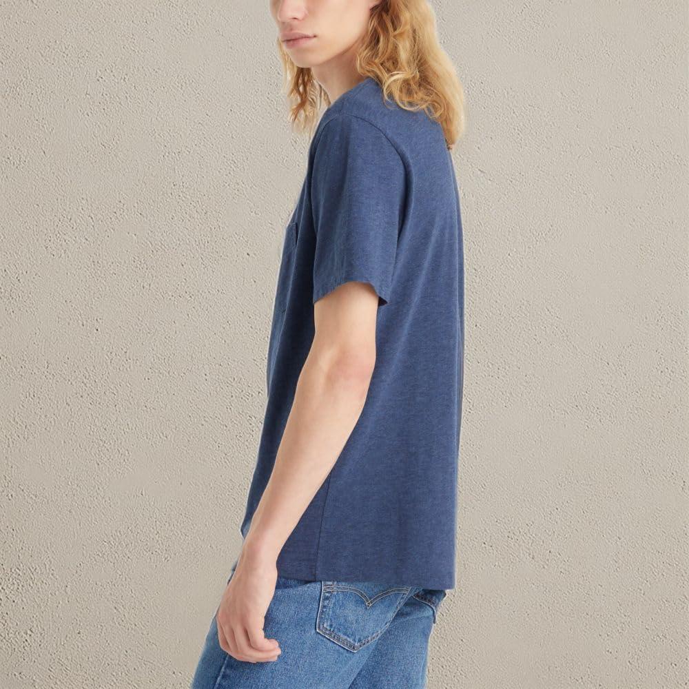 imageLevis Mens Short Sleeve Classic Pocket Tee Available in BigNew Dress Blues Heather