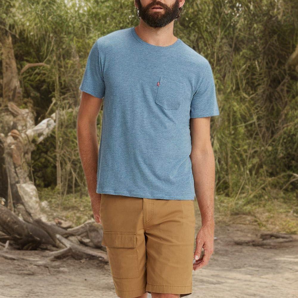 imageLevis Mens Short Sleeve Classic Pocket Tee Available in BigNew Indigo Wash Heather