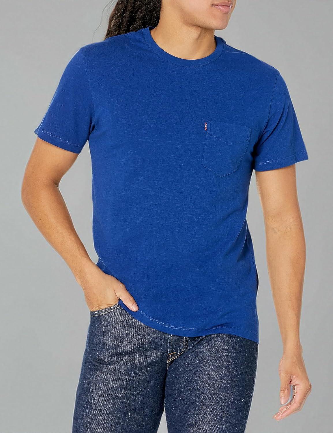 imageLevis Mens Short Sleeve Classic Pocket Tee Available in BigSodalite Blue