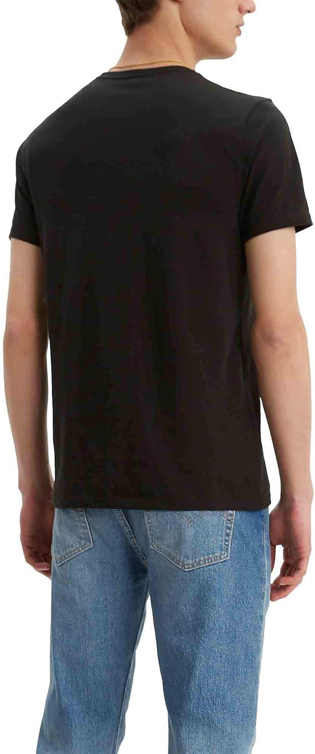 imageLevis Mens Slim Fit Crewneck Tee Shirt 2PackBlack Black