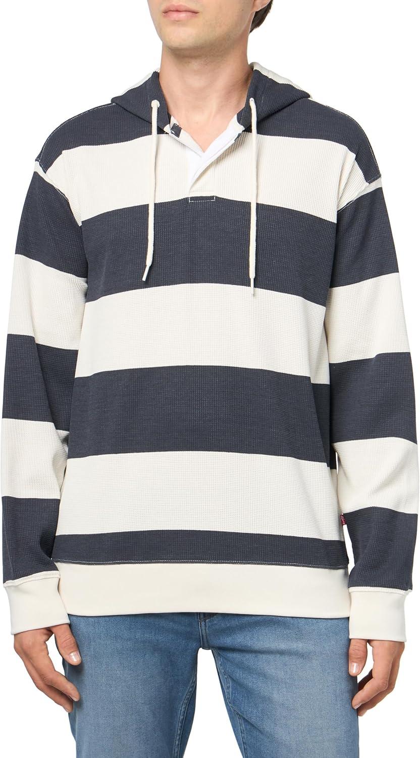 imageLevis Mens Thermal Rugby HoodieVarsity Navy Blazer