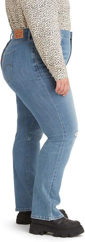imageLevis Womens 724 High Rise Straight Jeans Plus SizeSlate Fixer Light Indigo