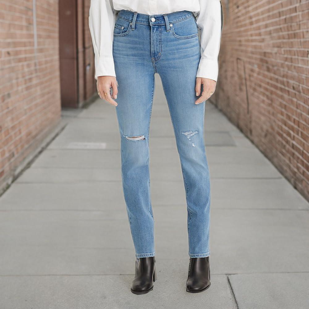 imageLevis Womens 724 High Rise Straight Jeans Plus SizeSlate Fixer Light Indigo