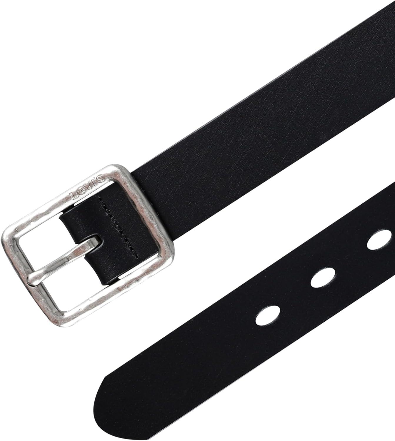 imageLevis Womens Casual Leather Belt With Square Buckle Stylish Jeans amp Dress Belt Regular amp Plus SizesBlack Centerbar