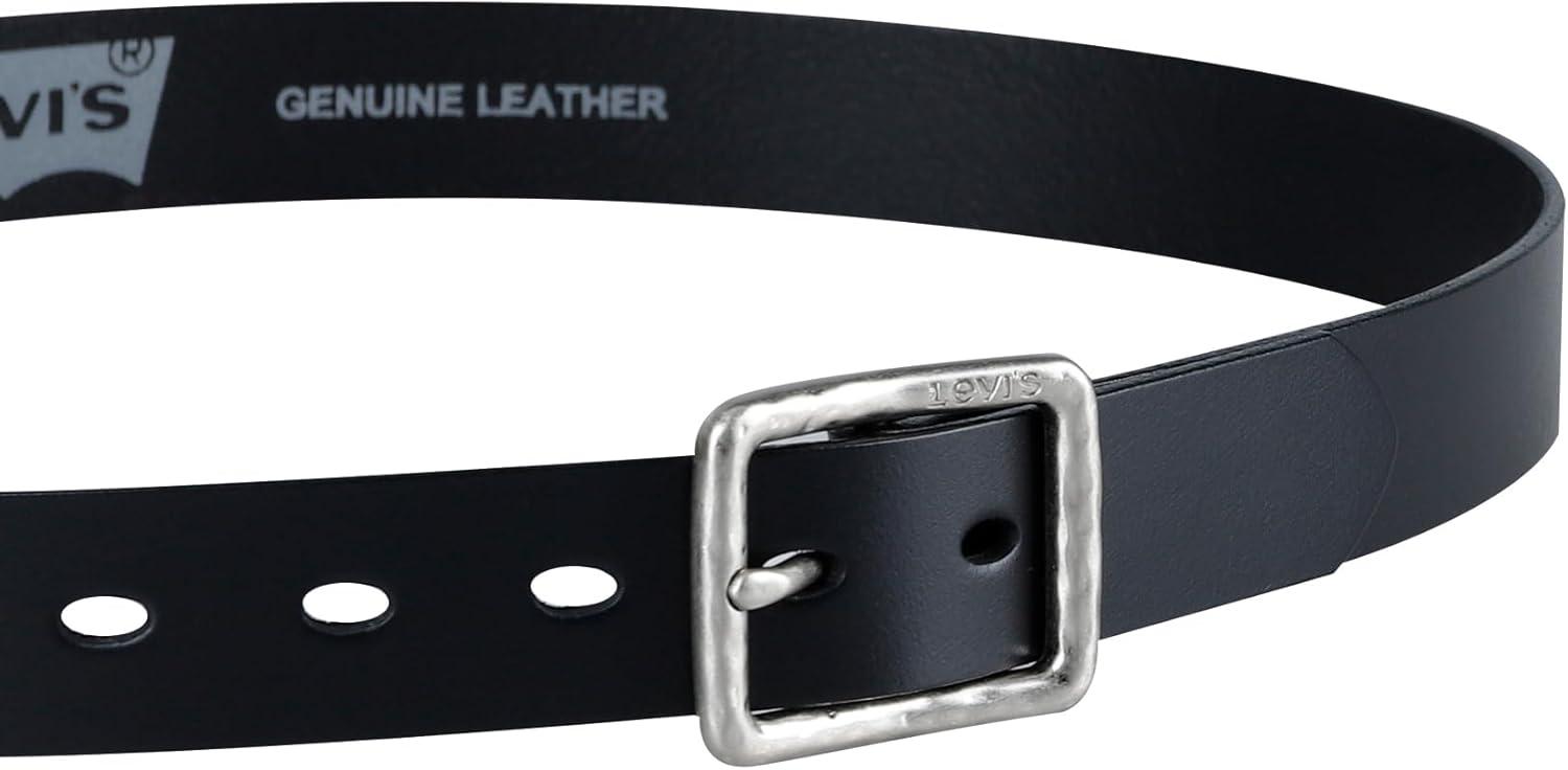 imageLevis Womens Casual Leather Belt With Square Buckle Stylish Jeans amp Dress Belt Regular amp Plus SizesBlack Centerbar
