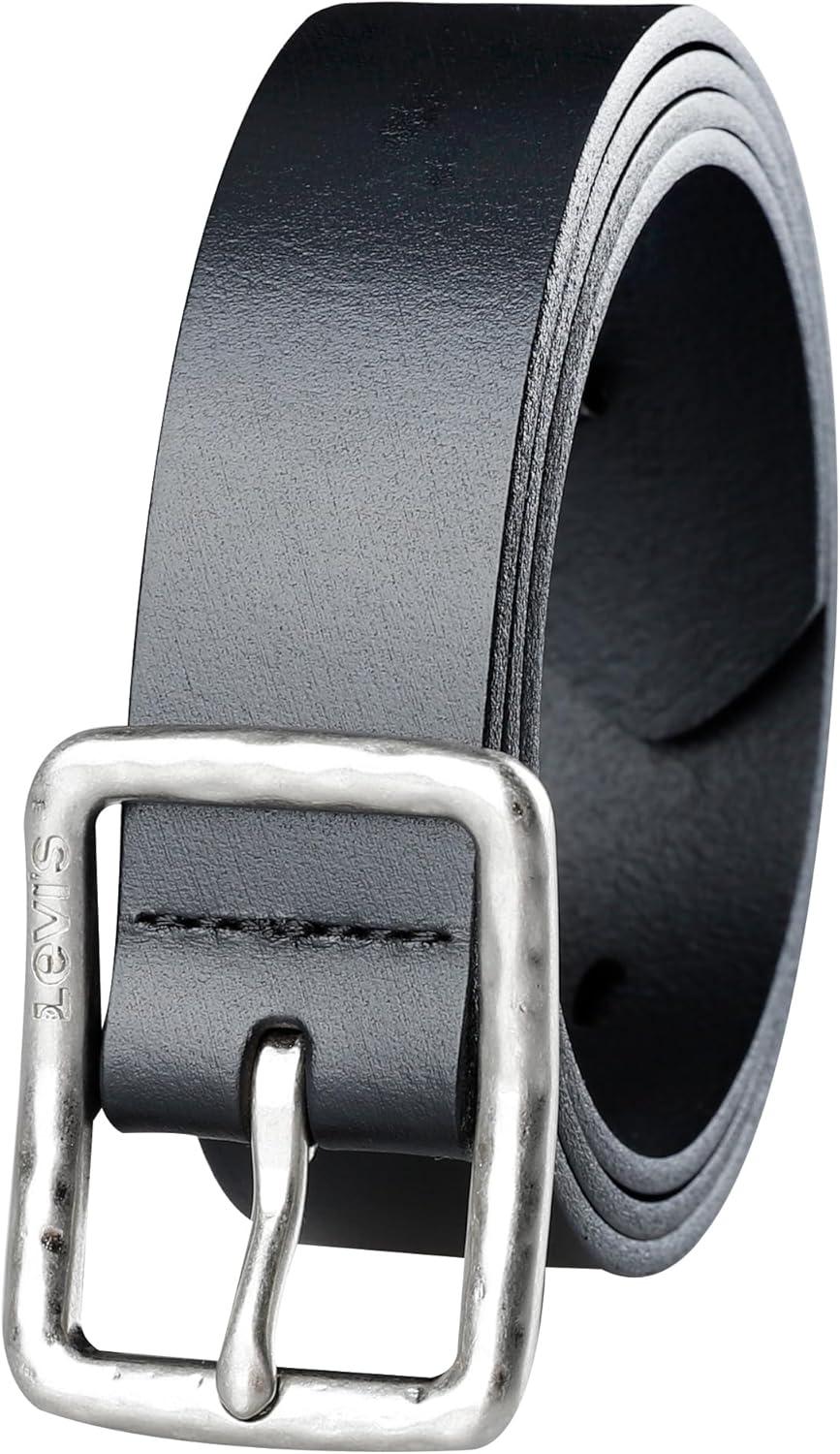 imageLevis Womens Casual Leather Belt With Square Buckle Stylish Jeans amp Dress Belt Regular amp Plus SizesBlack Centerbar