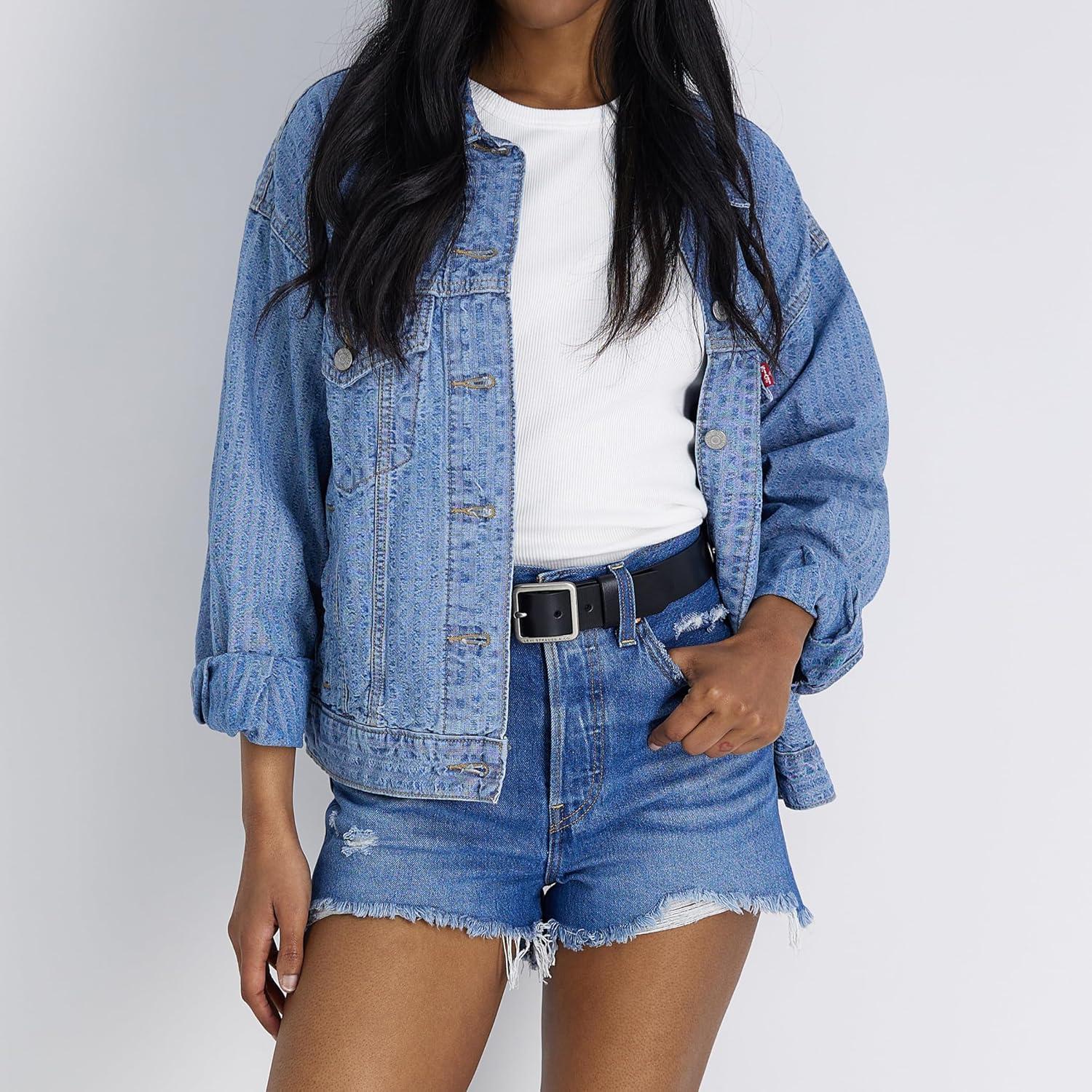 imageLevis Womens Casual Leather Belt With Square Buckle Stylish Jeans amp Dress Belt Regular amp Plus SizesBlack Elevated