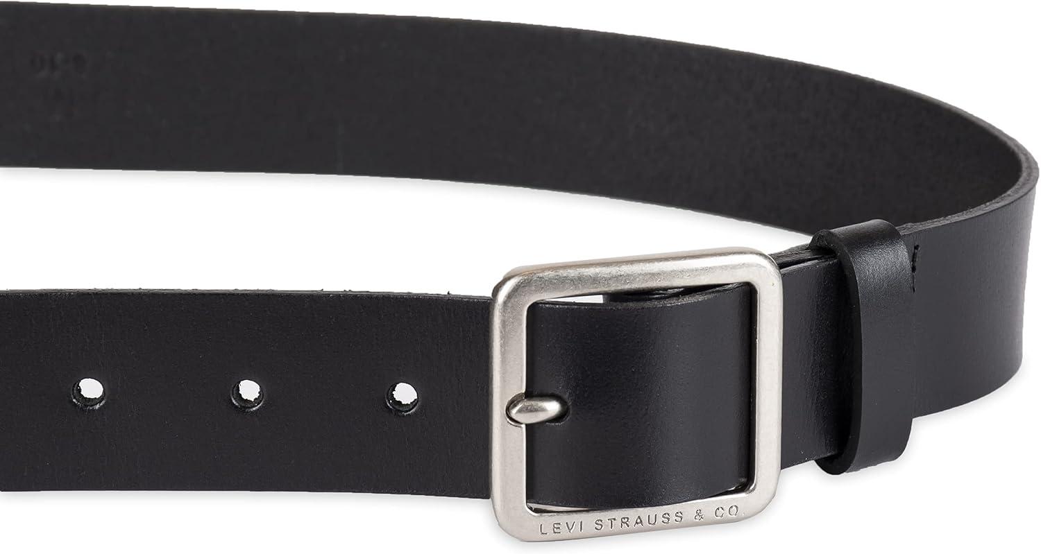 imageLevis Womens Casual Leather Belt With Square Buckle Stylish Jeans amp Dress Belt Regular amp Plus SizesBlack Elevated