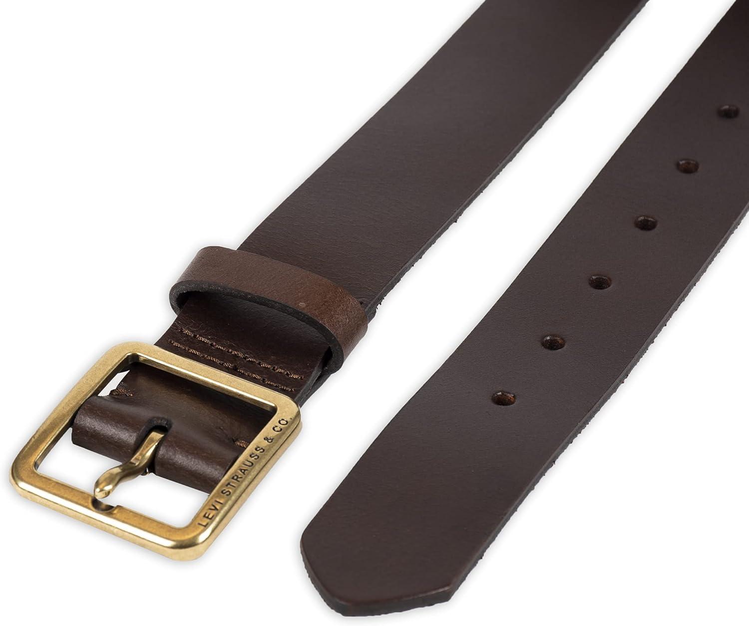 imageLevis Womens Casual Leather Belt With Square Buckle Stylish Jeans amp Dress Belt Regular amp Plus SizesBrown Elevated