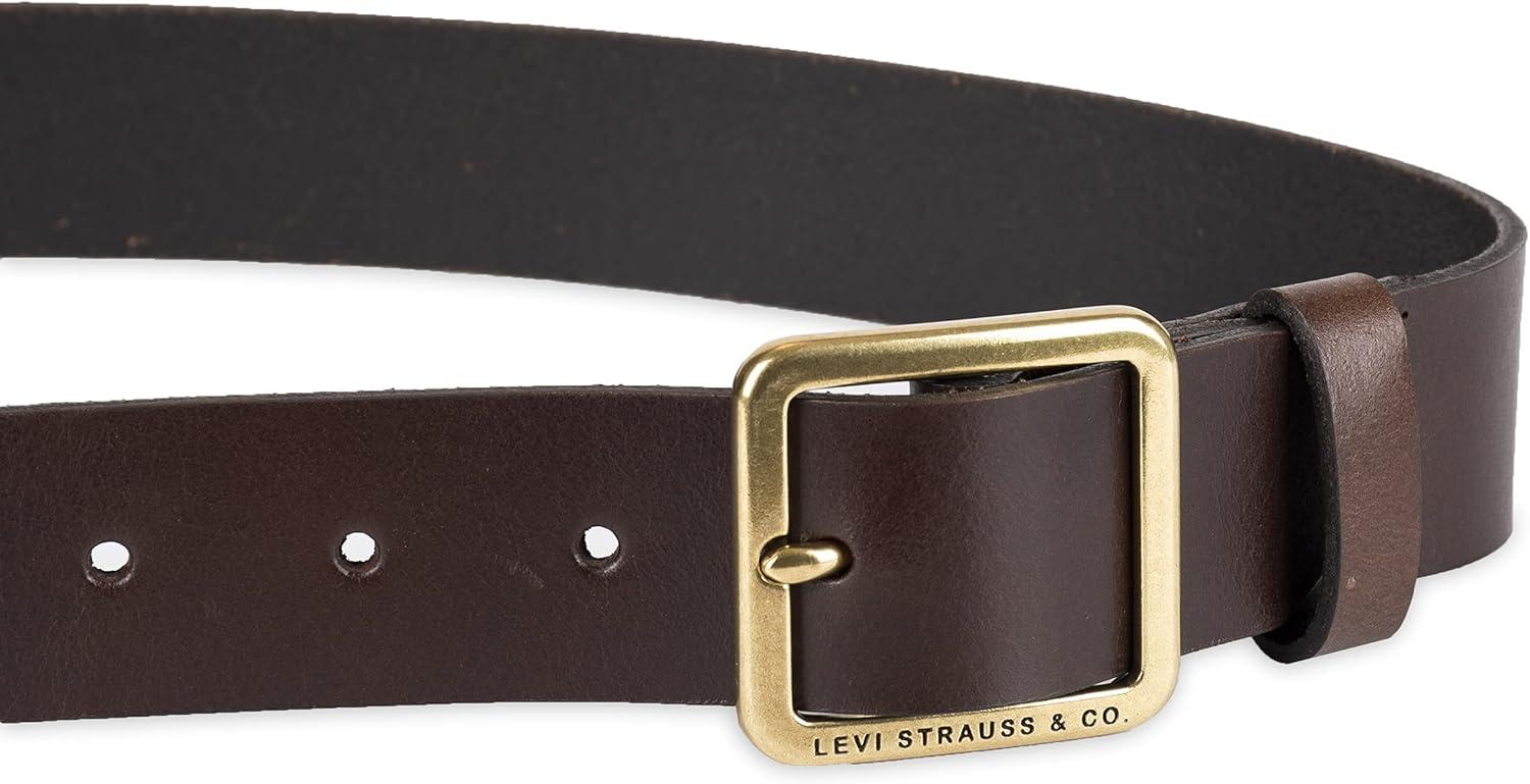 imageLevis Womens Casual Leather Belt With Square Buckle Stylish Jeans amp Dress Belt Regular amp Plus SizesBrown Elevated