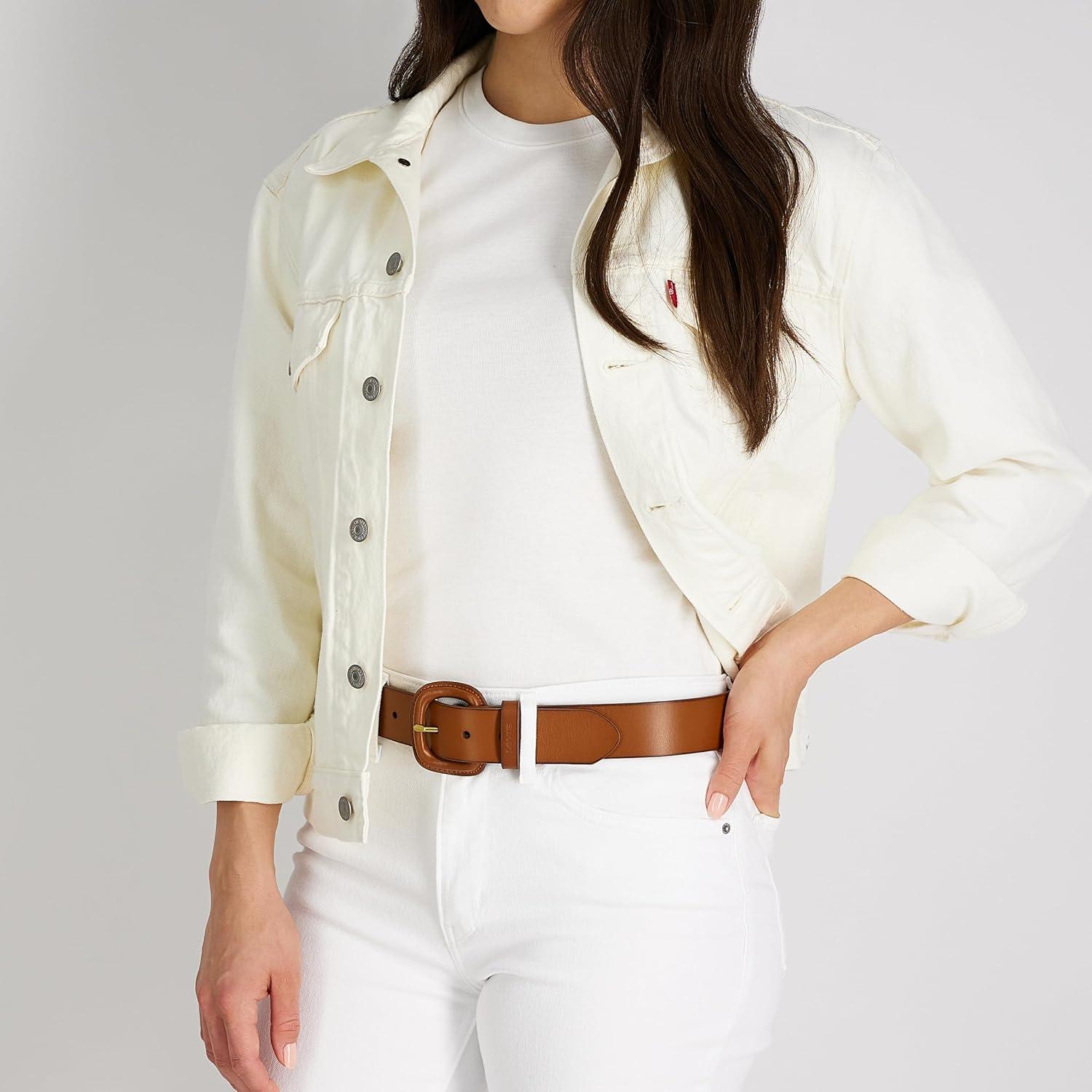 imageLevis Womens Casual Wrapped Leather Buckle Jean BeltTan