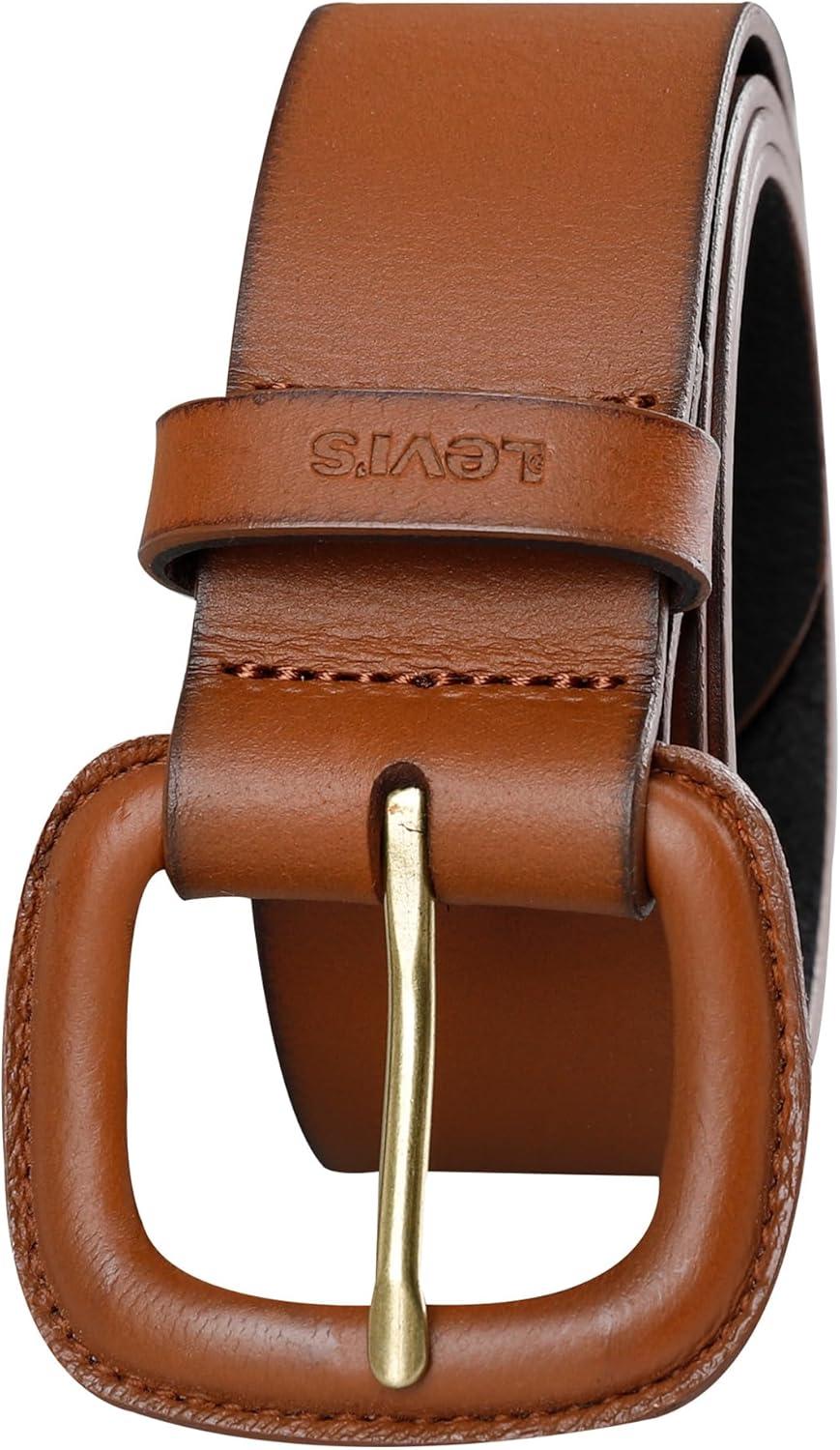 imageLevis Womens Casual Wrapped Leather Buckle Jean BeltTan