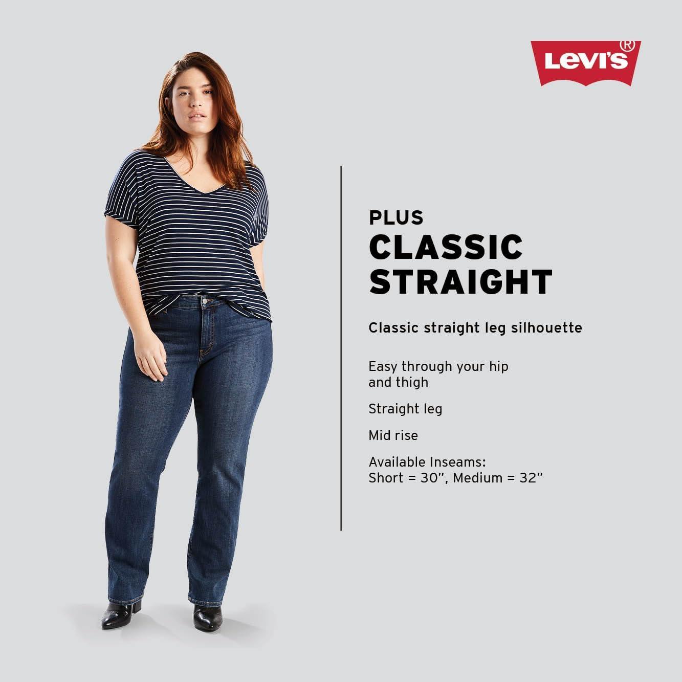 imageLevis Womens Classic Straight Jeans Plus SizeCave Wall