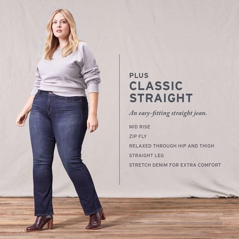 imageLevis Womens Classic Straight Jeans Plus SizeSimply White