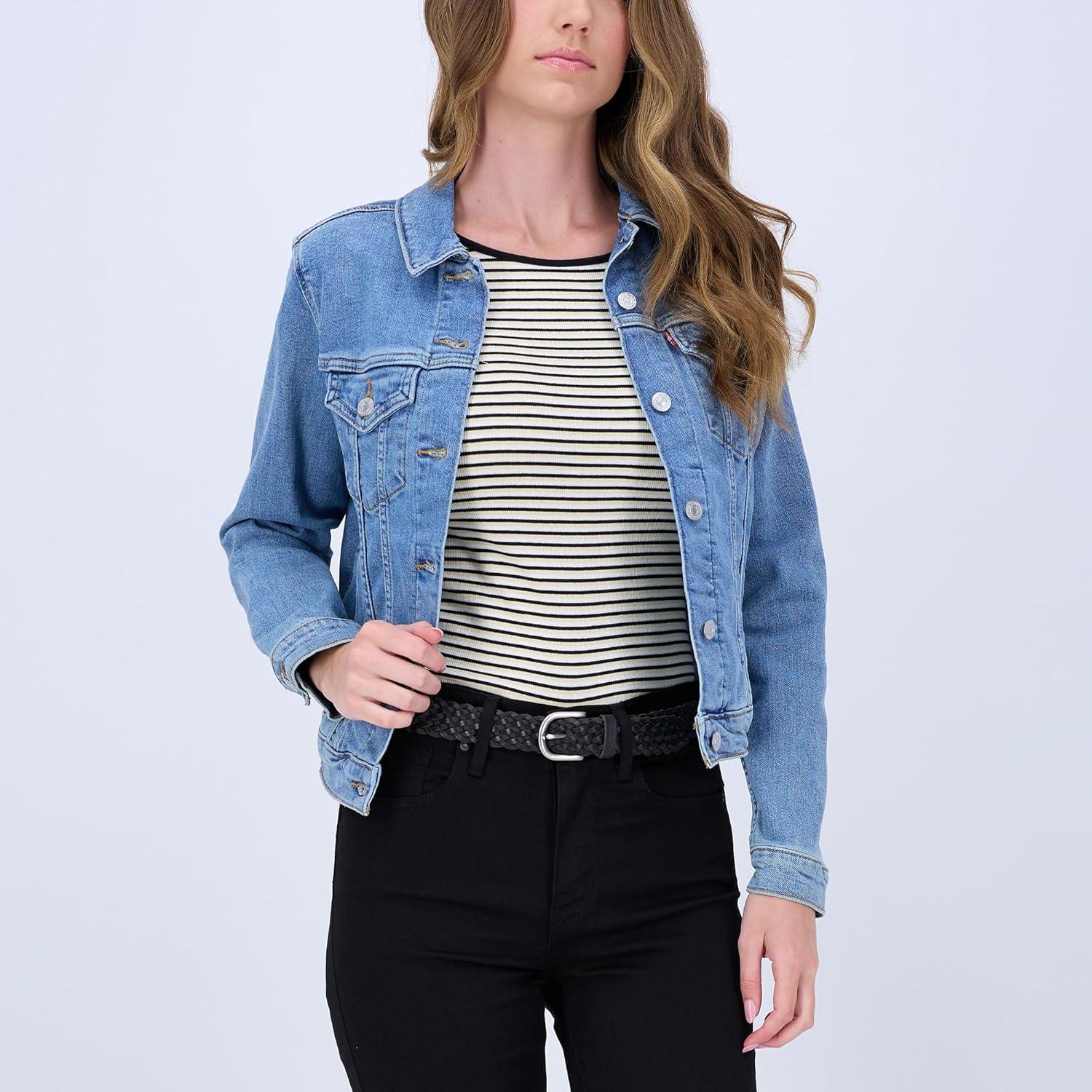 imageLevis Womens Fully Adjustable Casual Leather Braided Belt for Jeans and DressesBlack
